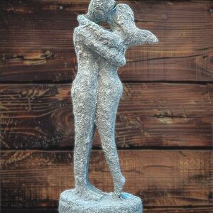 ‘Eternal Love’ Couple OOAK Cement Sculpture/Wedding/Anniversary/Gift